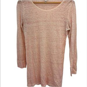 Joie light pink long sleeve linen shirt size small